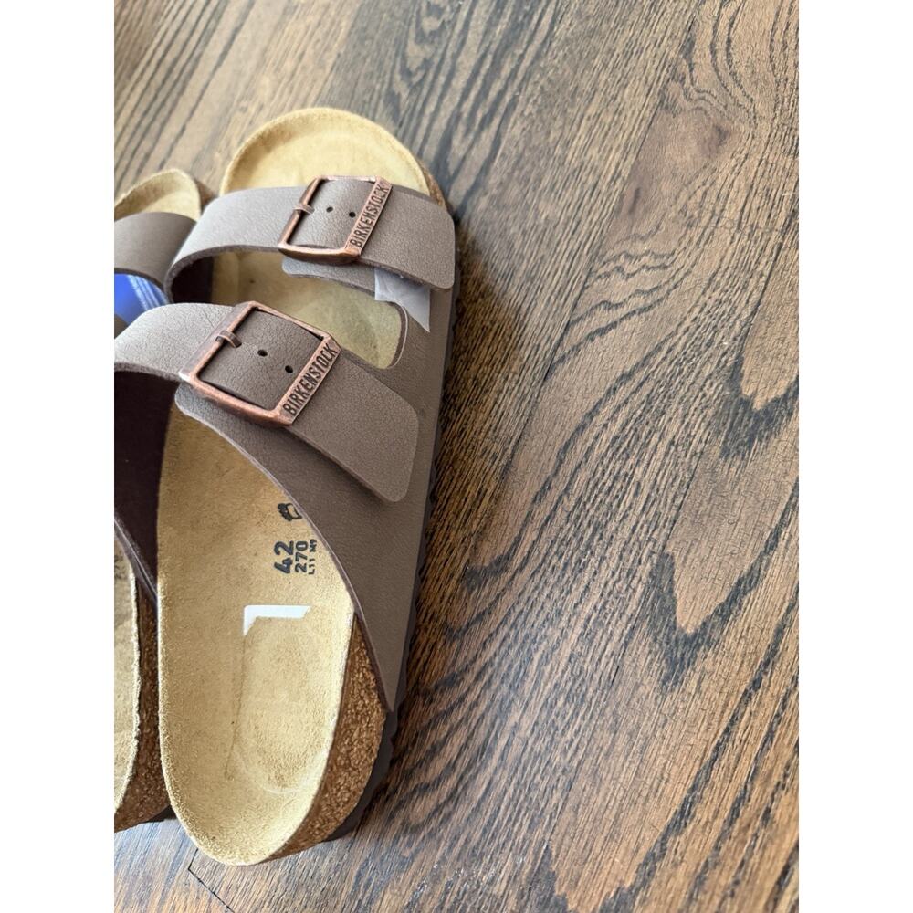 Birkenstock Arizona Mocha Birkibuc Soft Footbed Sandals Sz 42 Men's 9 Womens 11 - Picture 6 of 12